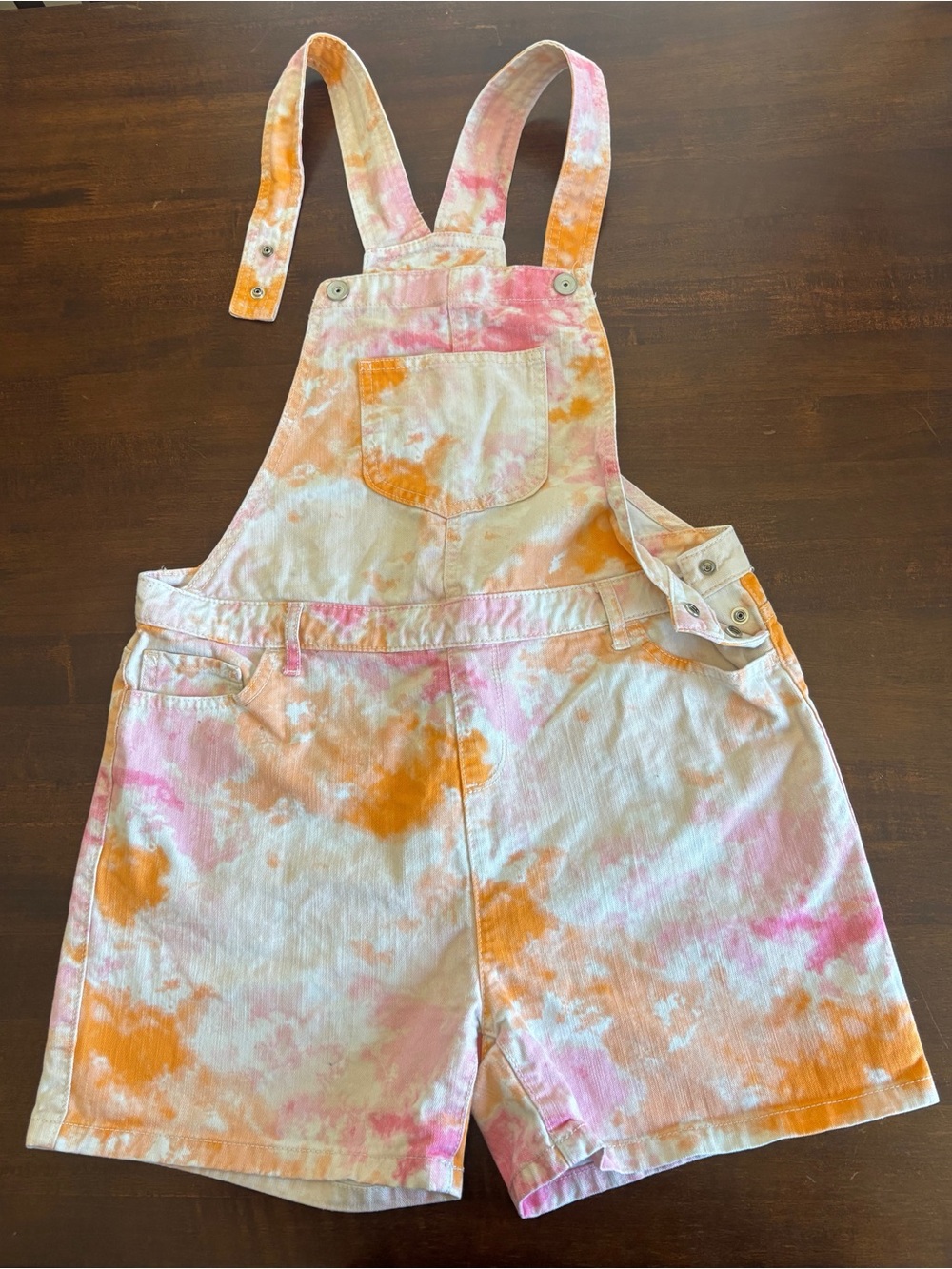 Place Jeans Shortalls - Women’s Denim, Tie-Dye, Shortalls, Size 16